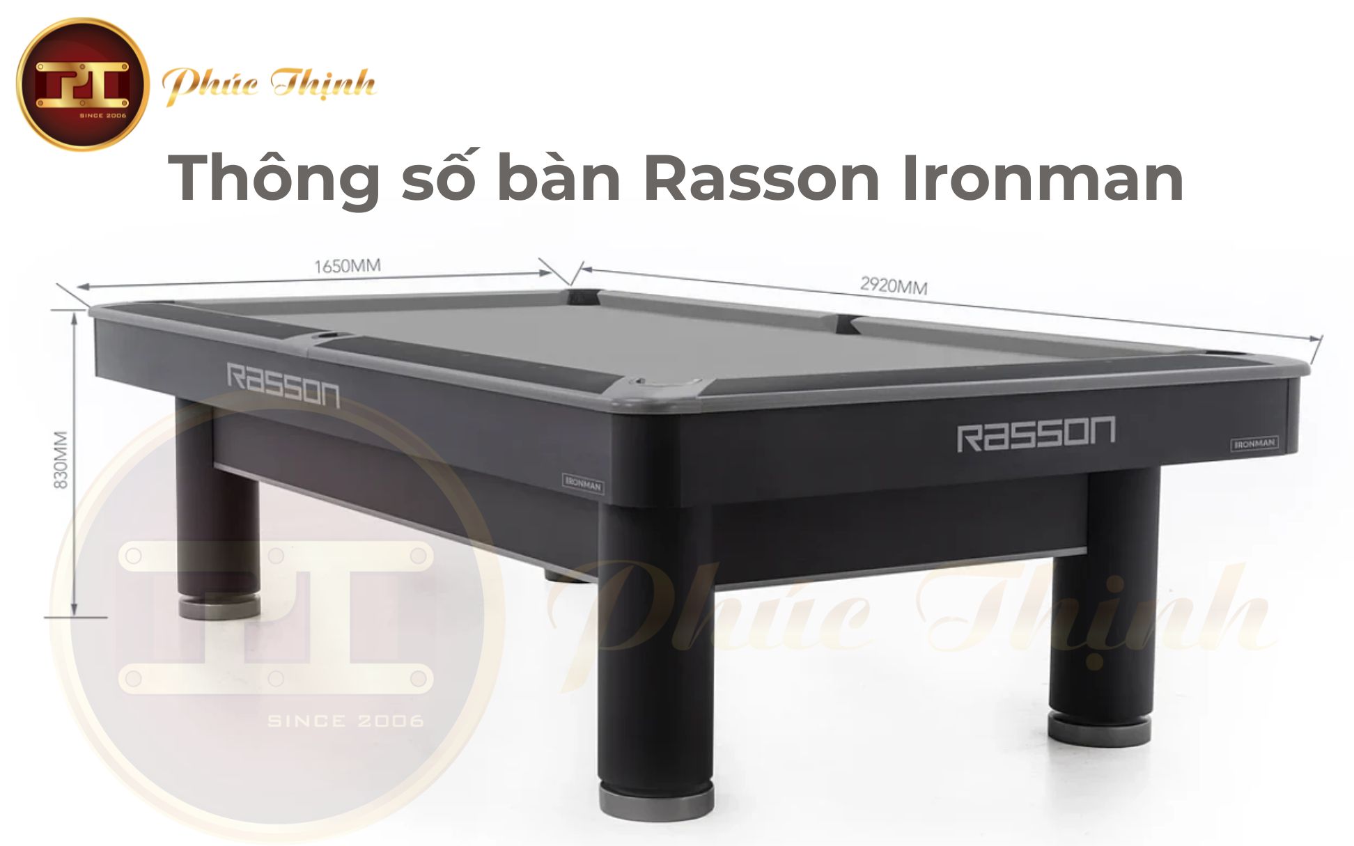 Thông số bàn Bida Rasson Ironman