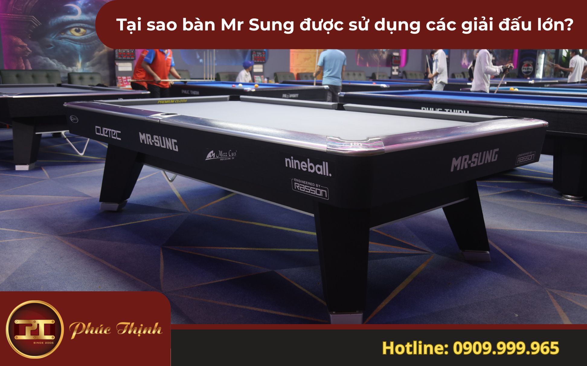 Tại sao bàn Mr Sung được sử dụng các giải đấu lớn?