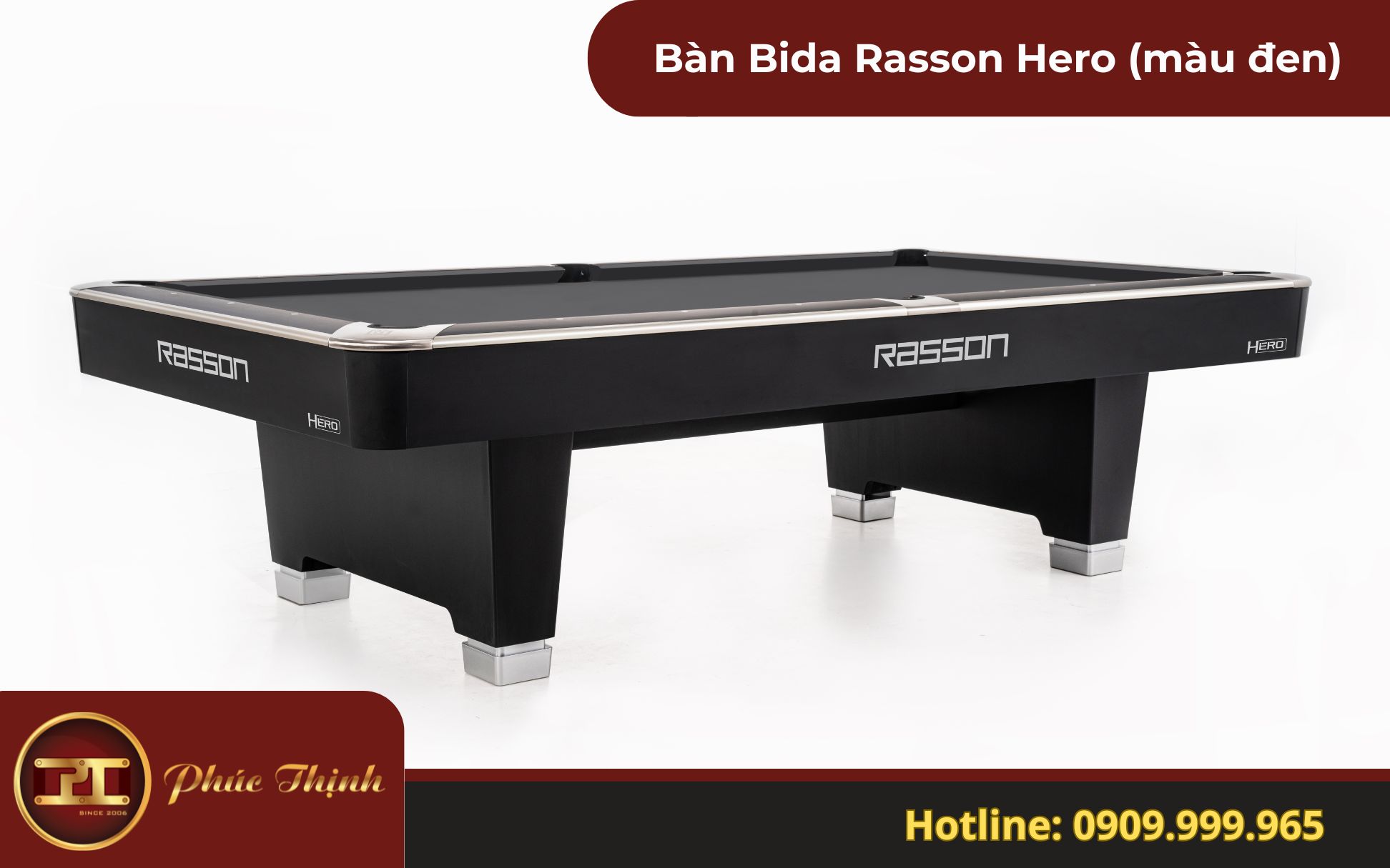 Hình ảnh bàn Bida Mr Sung Rasson Hero màu đen Phúc Thịnh
