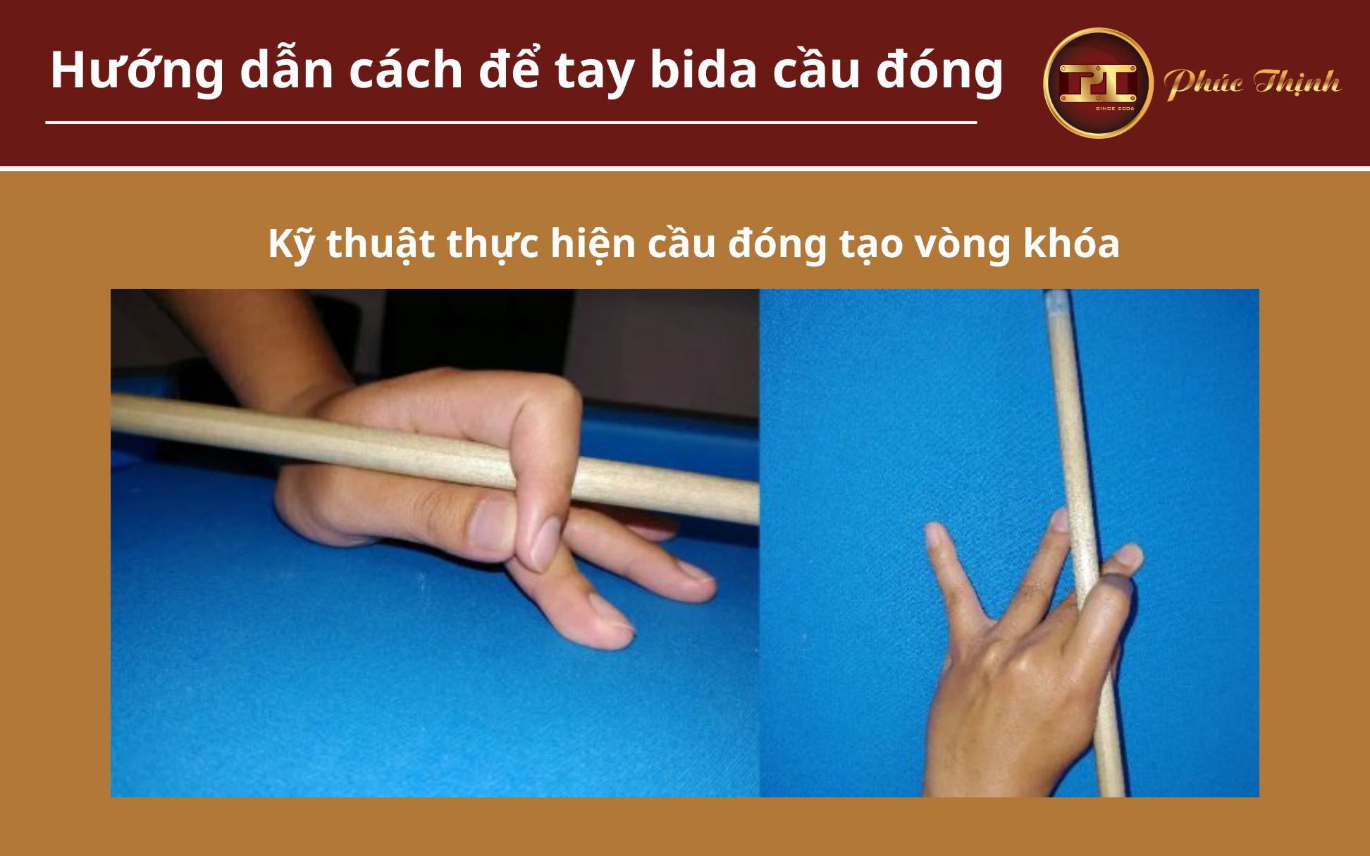 Tạo vòng khóa trên khi kê tay cầu đóng