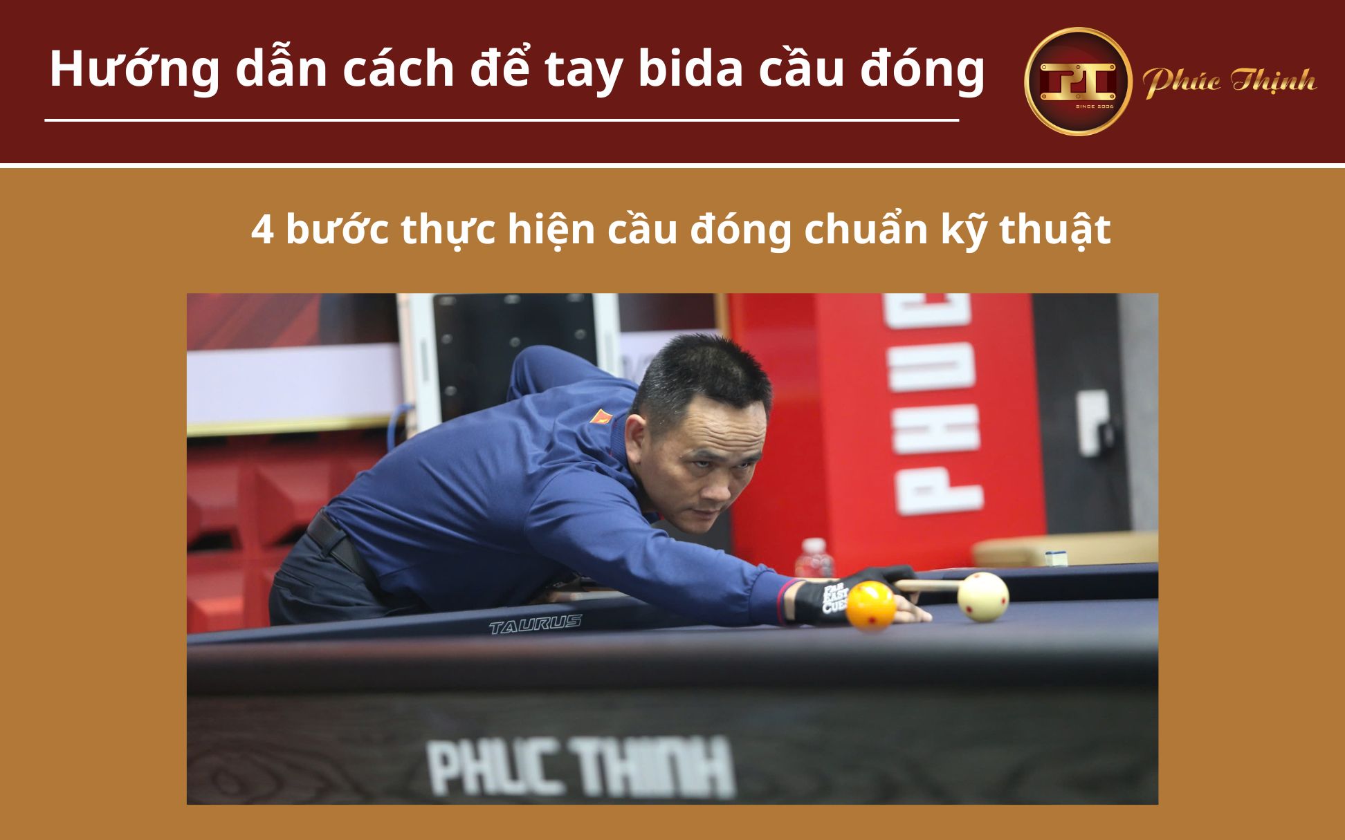 Cách để tay Bida cầu đóng