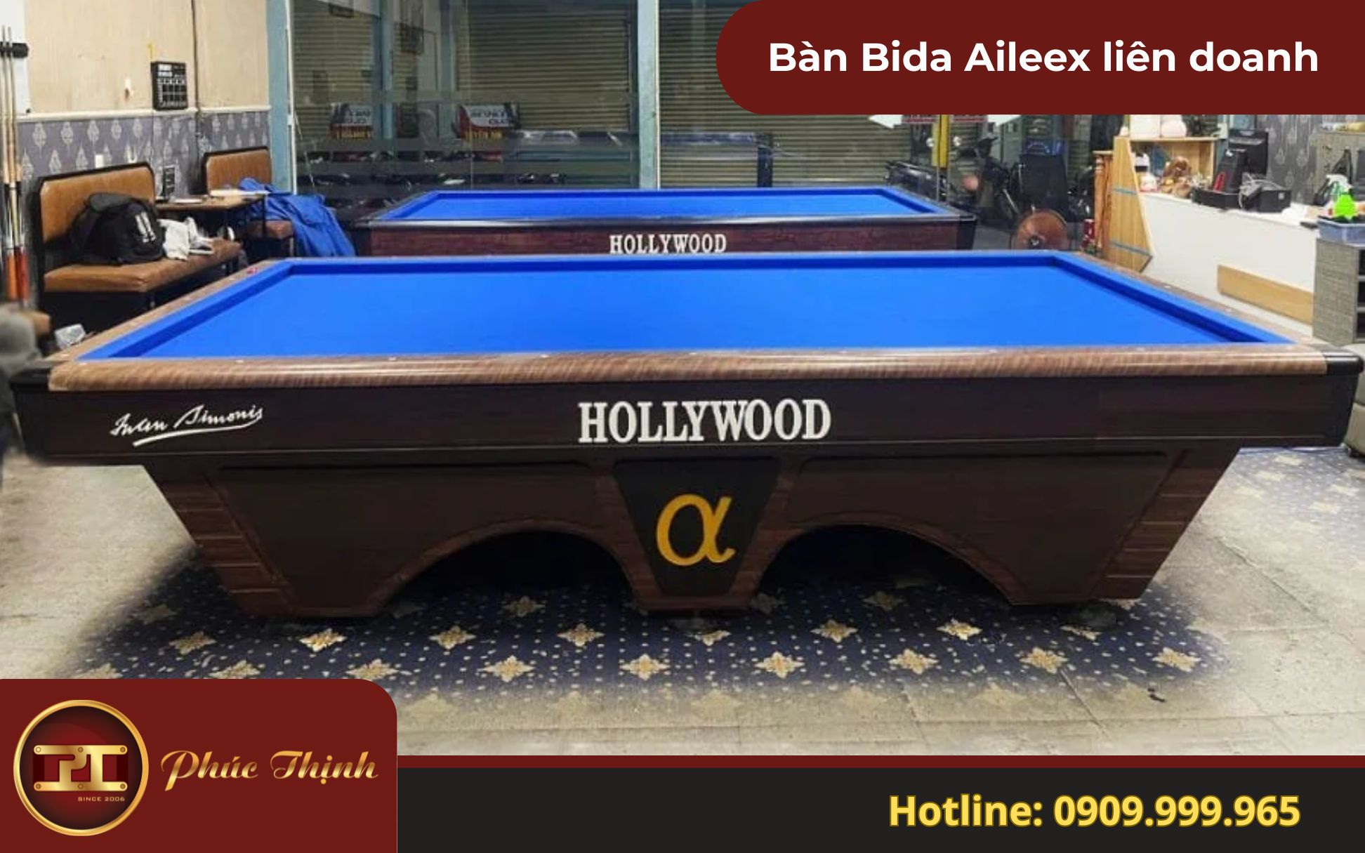 Giá bàn Bida Hollywood Proam Alpha giá rẻ tại Phúc Thịnh