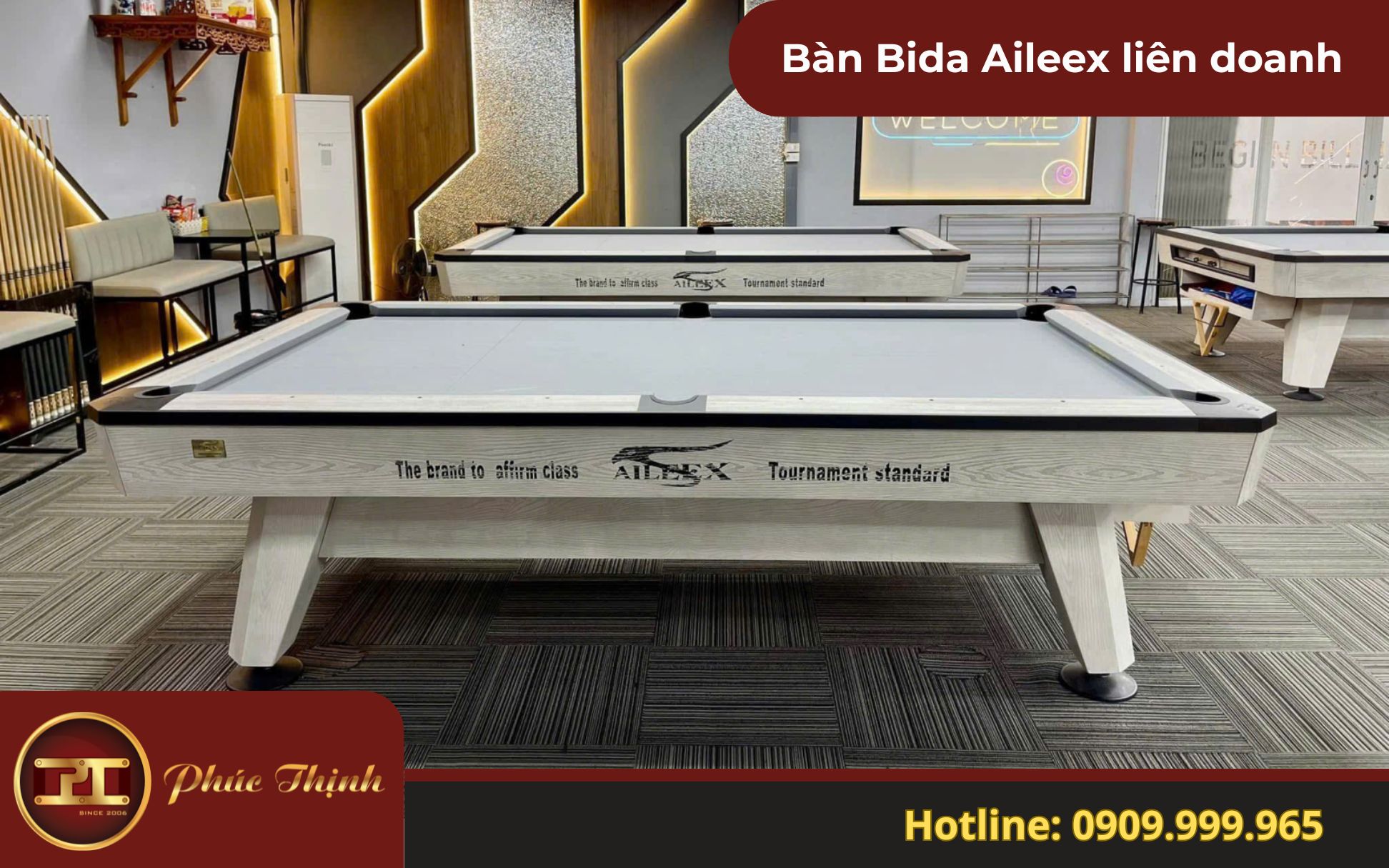 Bàn Bida Aileex Crown màu trắng - Chính hãng 2026 tại Phúc Thịnh