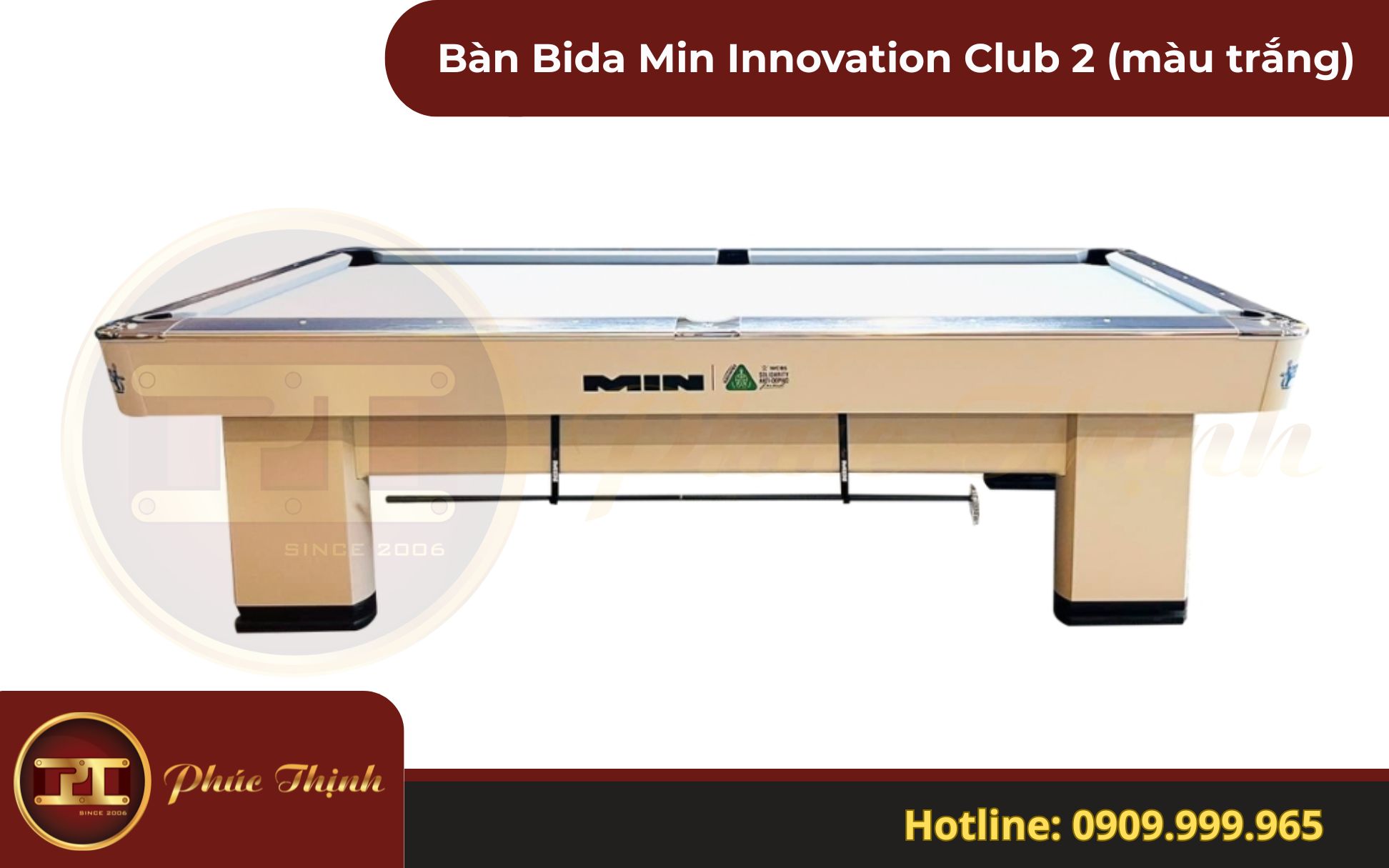 Bàn billiard Min Innovation club 2 màu trắng
