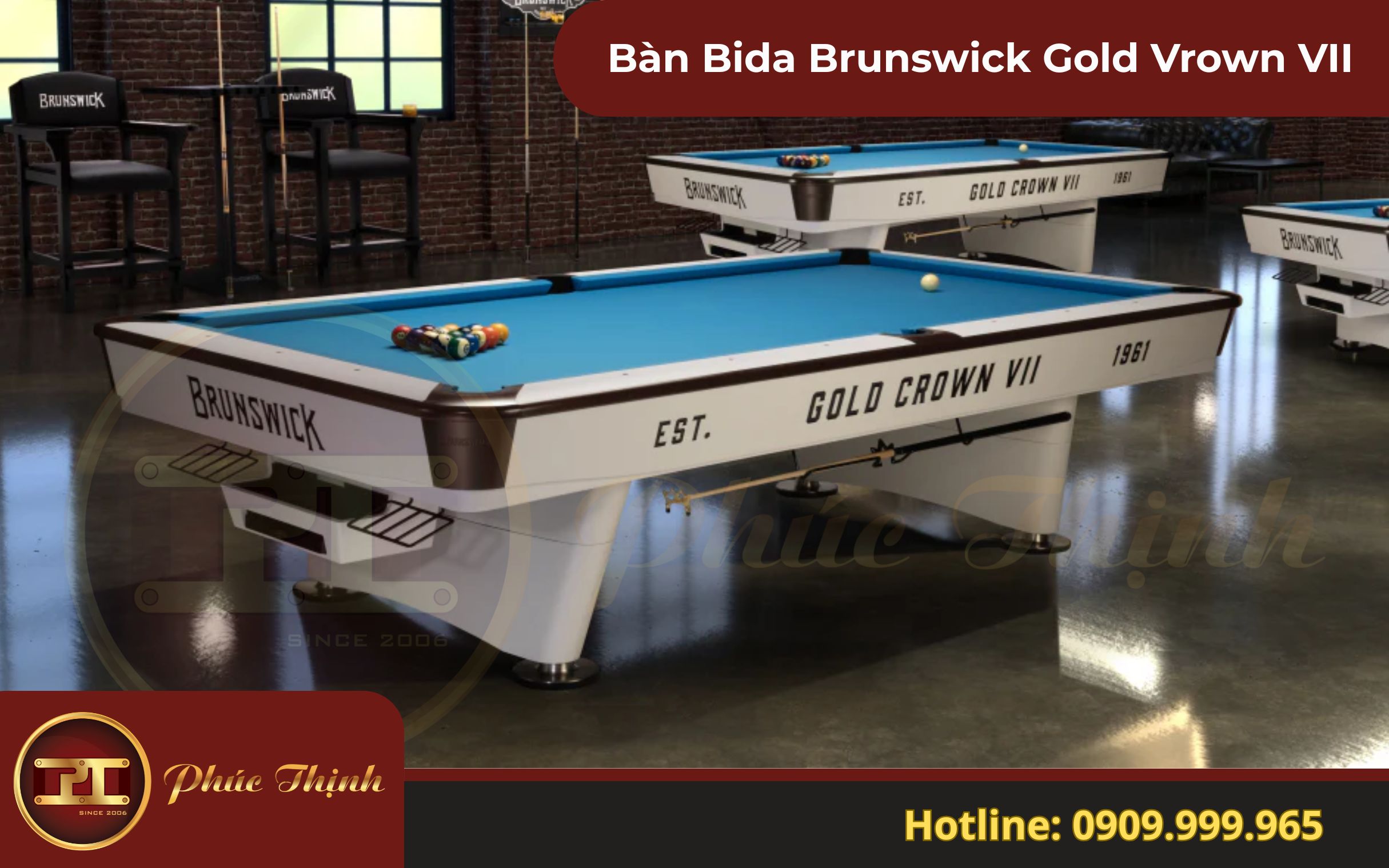 Bàn Bida Brunswick có xuất xứ từ Mỹ