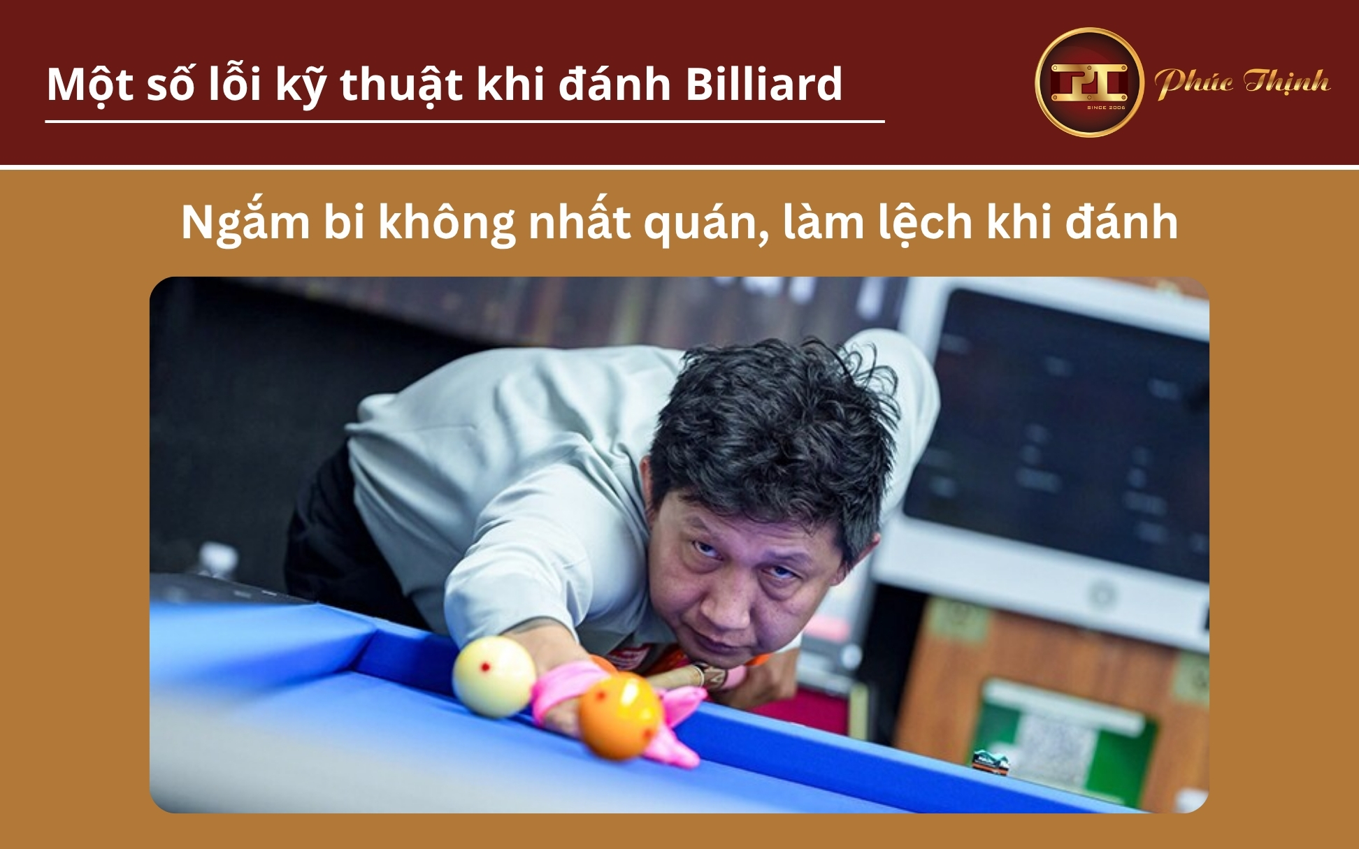 Ngắm bi không chuẩn, không nhất quán