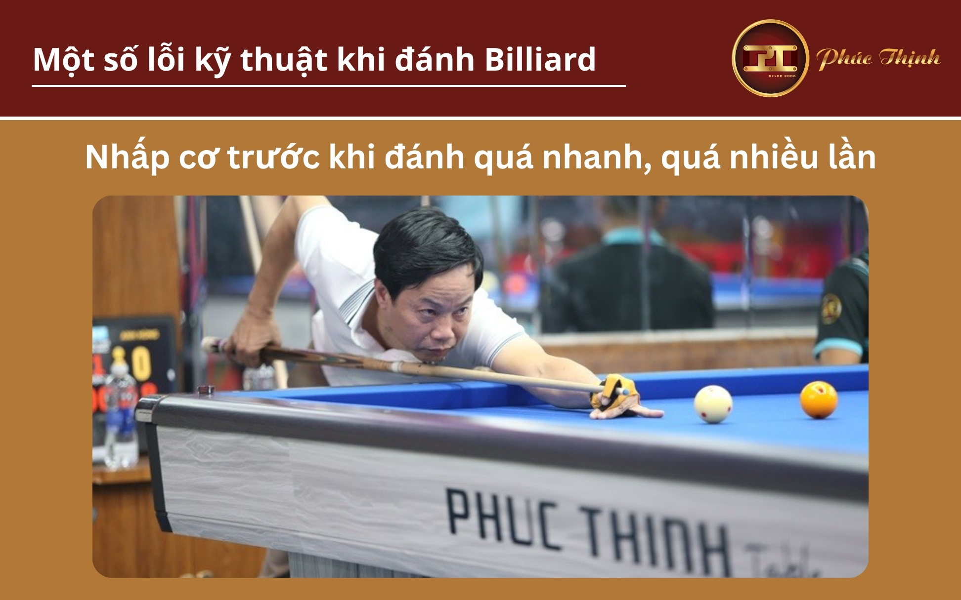 Nhấp cơ khi đánh Billiard quá nhanh, quá nhiều lần