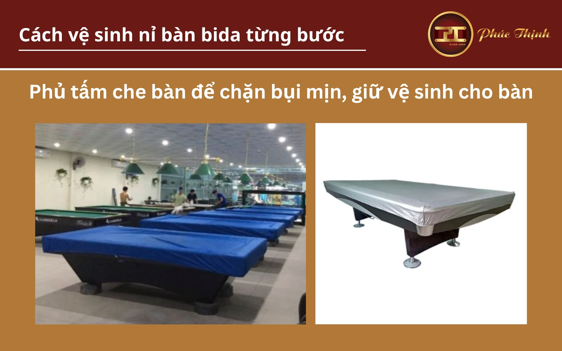 Phủ tấm che bàn Billiard